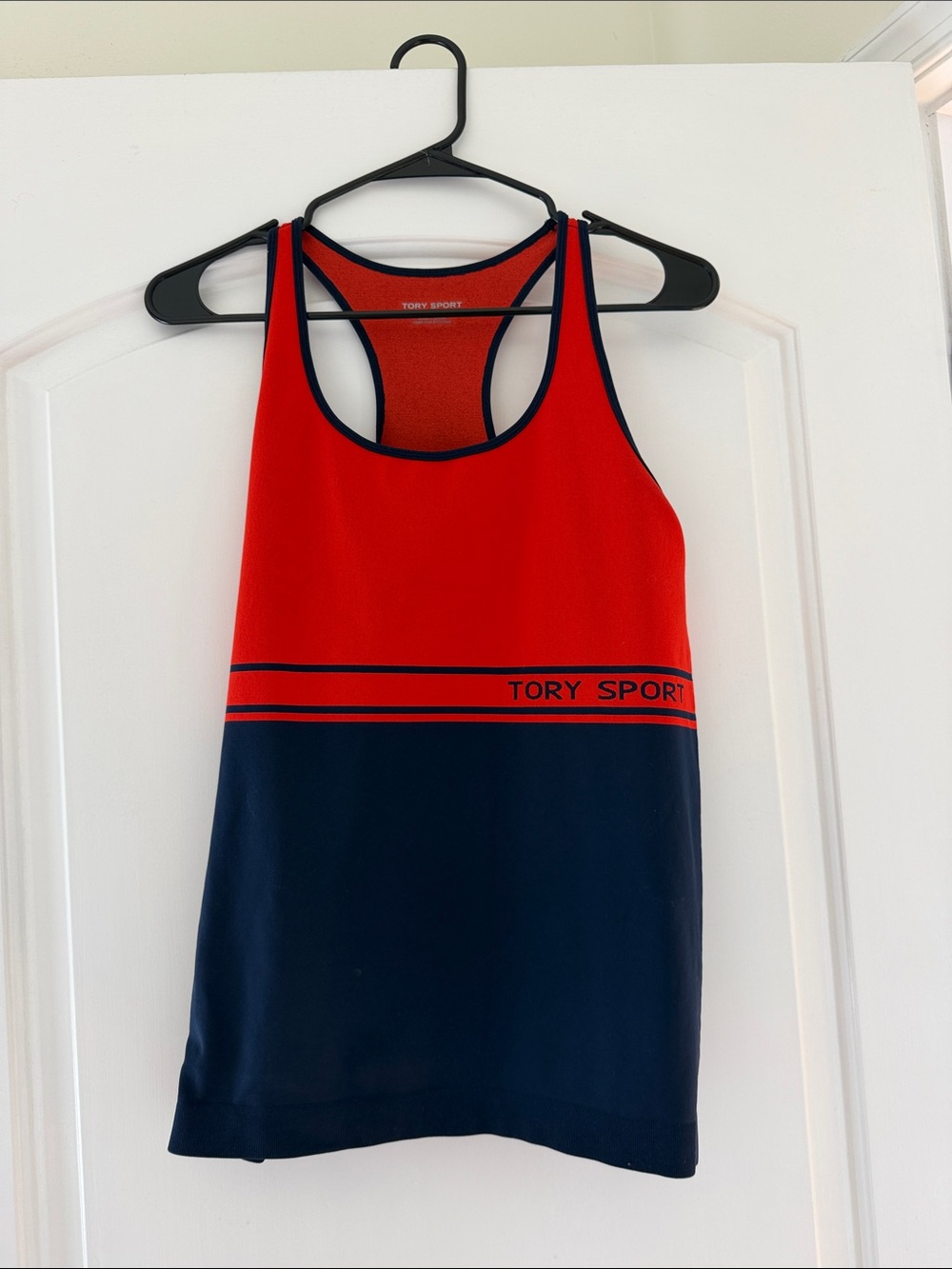 Tory Sport Red and Navy Colorblock Tank